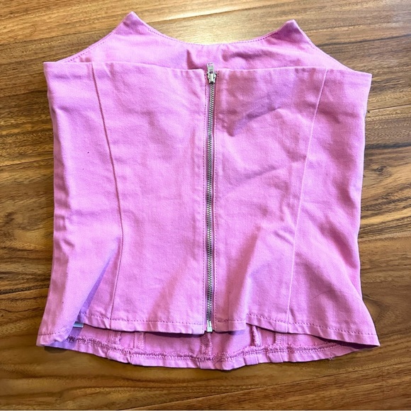 ASOS Pink Rhinestone Corset Top - Picture 2 of 2